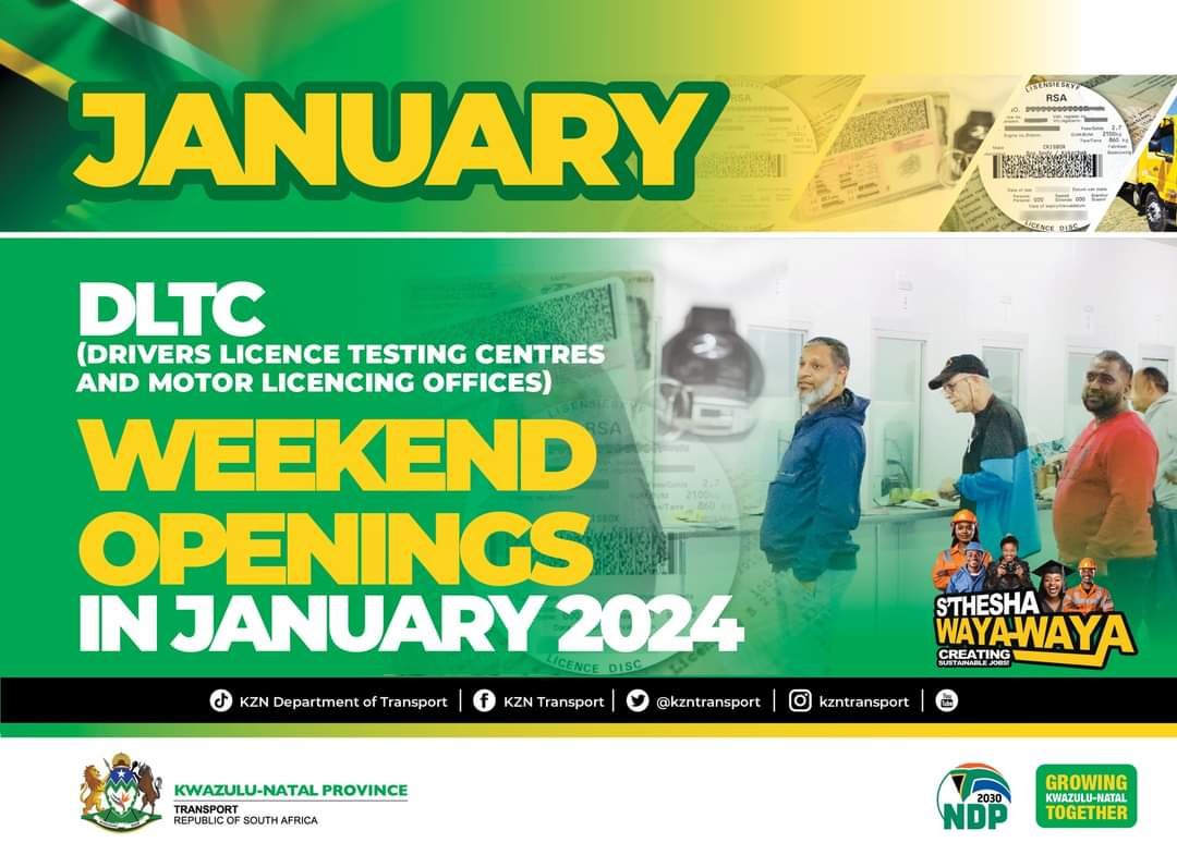 Convenient Weekend Operations at Selected DLTCs for Drivers License and Vehicle Services