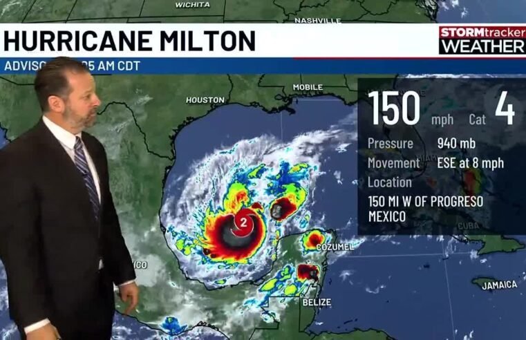 Milton now a Category 4 hurricane