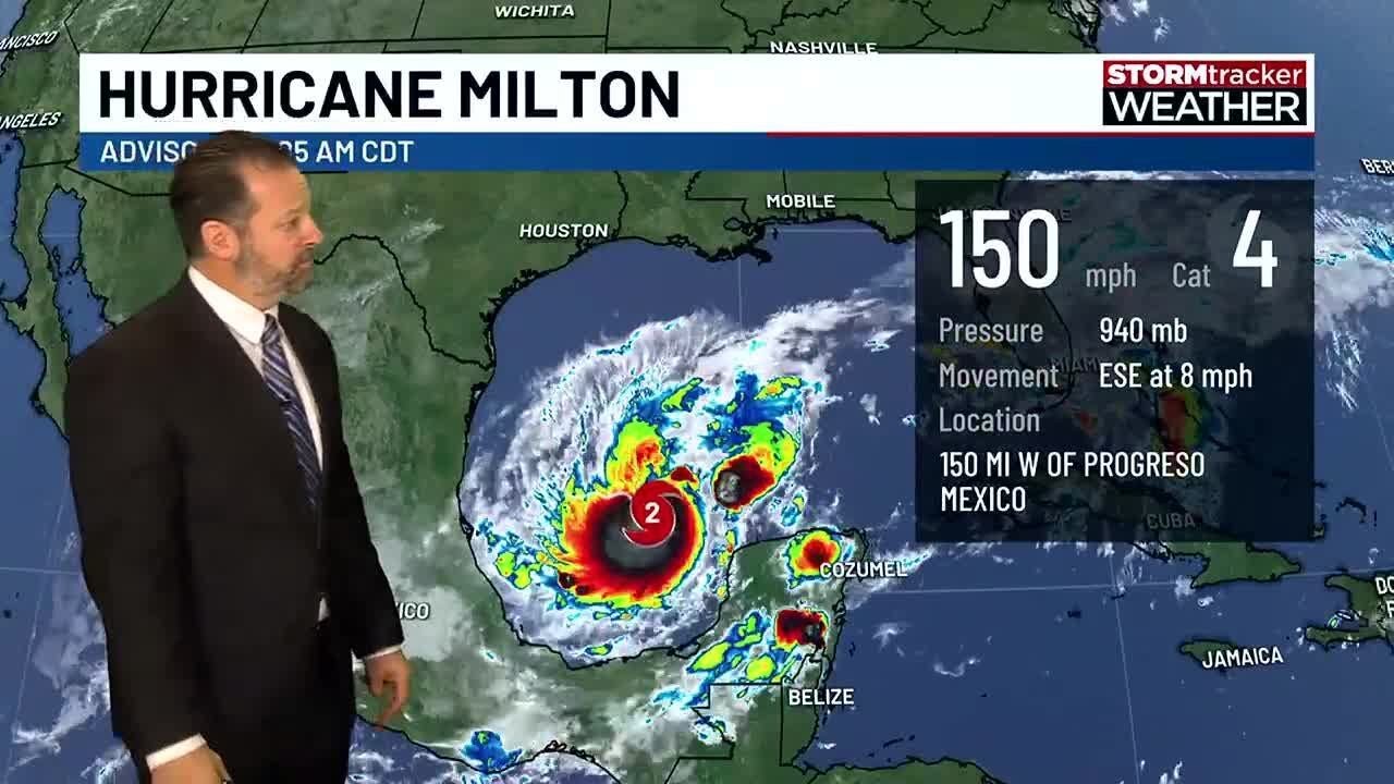 Milton now a Category 4 hurricane