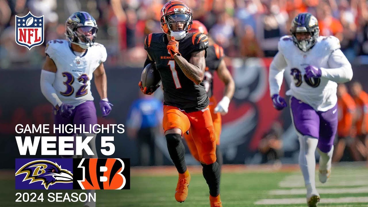 Baltimore Ravens vs. Cincinnati Bengals Game Highlights | NFL 2024 Season Week 5