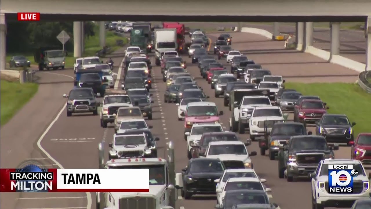 Tampa area residents being told to evacuate due to life threatening impact of Hurricane Milton