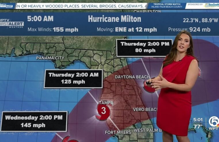 Hurricane Milton forecast, 5 a.m. on Oct. 8, 2024