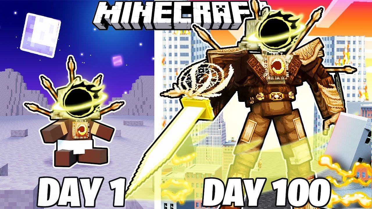 I Survived 100 Days as SINISTER CLOCKMAN in Mincecraft!