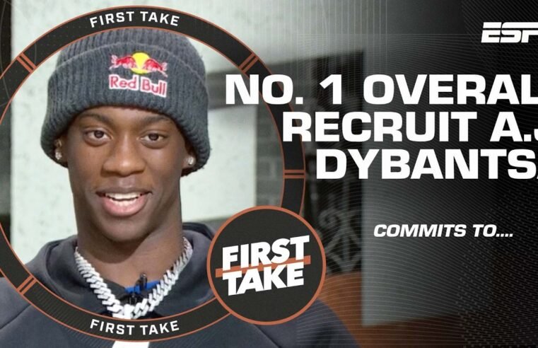 🚨 No. 1 overall recruit A.J. Dybantsa announces commitment to BYU Cougars 🚨 | First Take