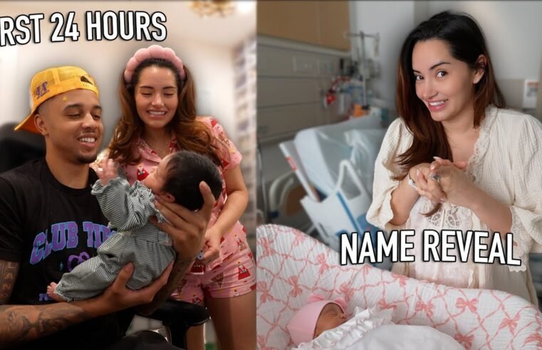 OUR FIRST 24 HOURS HOME WITH A NEWBORN + HER NAME REVEAL!!