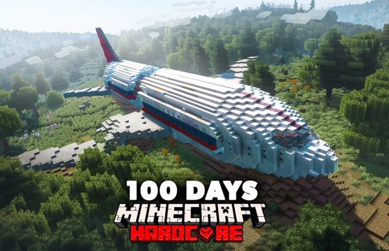 I Spent 100 Days in a Plane Crash in Hardcore Minecraft… Here’s What Happened