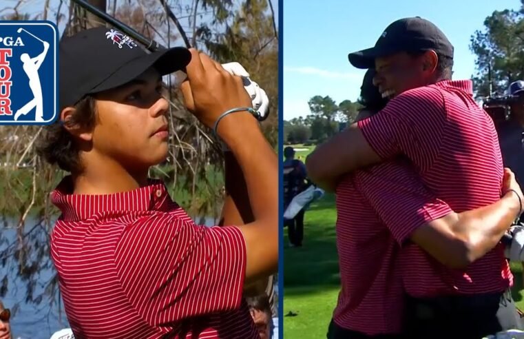 Charlie Woods makes first-ever HOLE-IN-ONE at PNC Championship | 2024