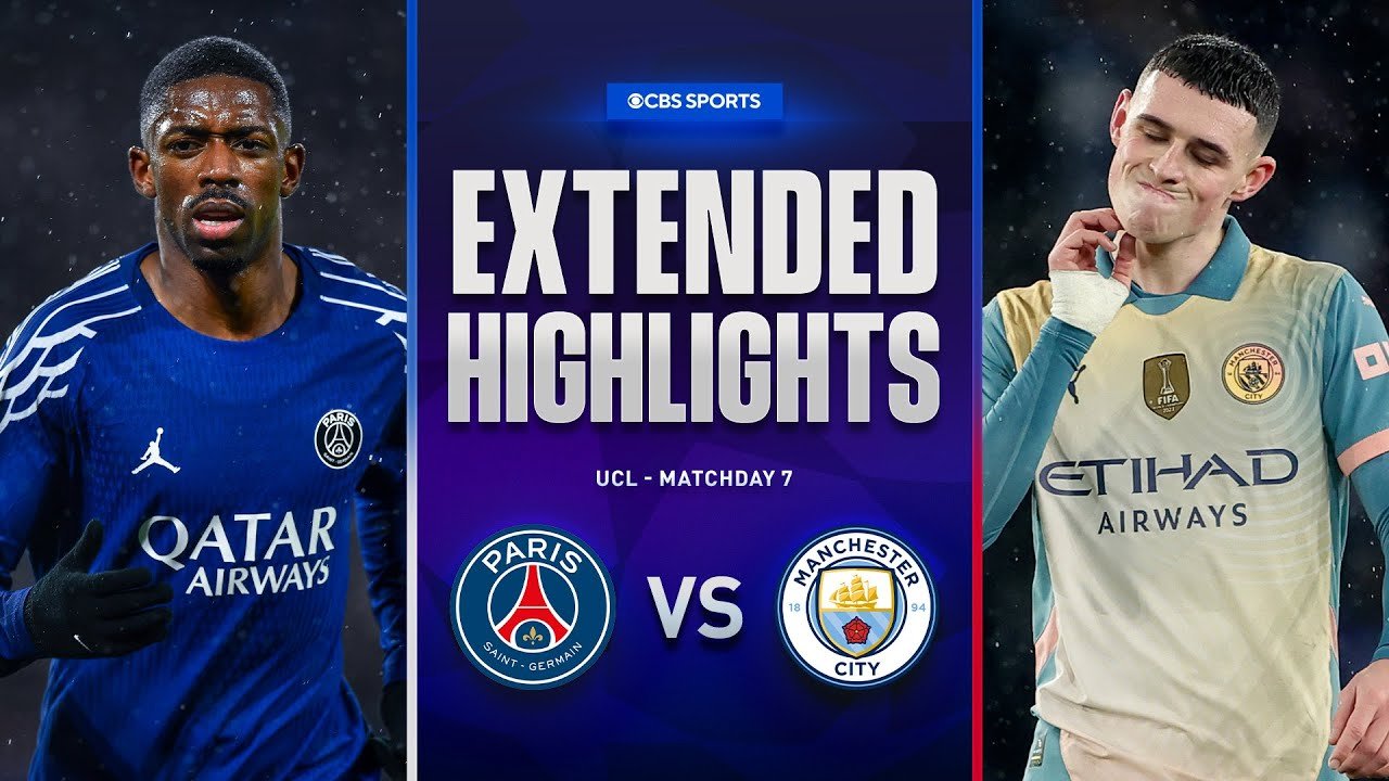 PSG vs. Man. City: Extended Highlights | UCL League Phase MD 7 | CBS Sports Golazo