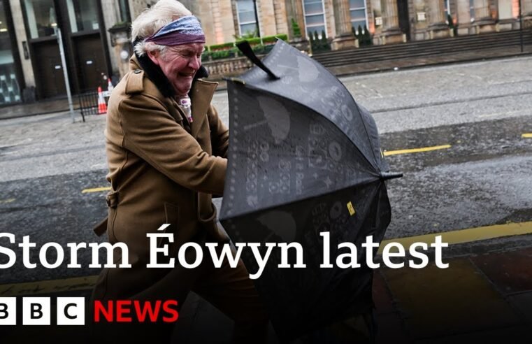 Storm Éowyn: Danger to life warnings as ‘once in a generation’ storm hits UK and Ireland | BBC News