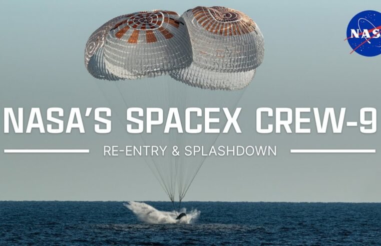 NASA’s SpaceX Crew-9 Re-Entry and Splashdown