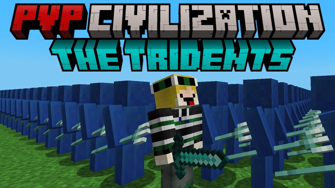 Minecraft but I battle the TRIDENTS of PVP CIVILIZATION
