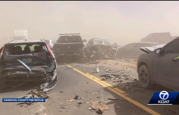 Nine hospitalized after vehicle pile-up in New Mexico