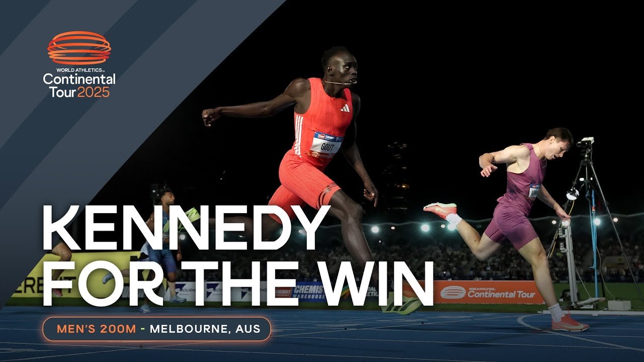Kennedy fights off Gout Gout for 200m win in Melbourne | Continental Tour Gold 2025