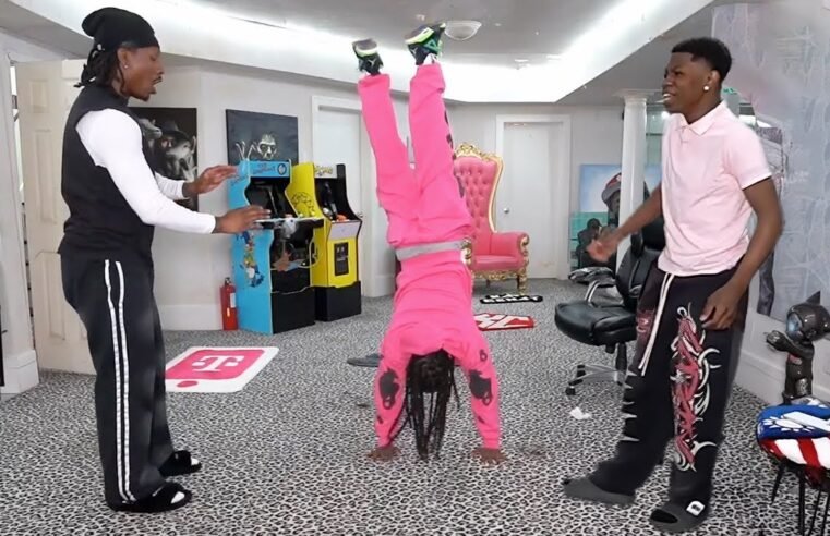 Duke Dennis attempts to teach Kai Cenat & RaKai on how to do a backflip!