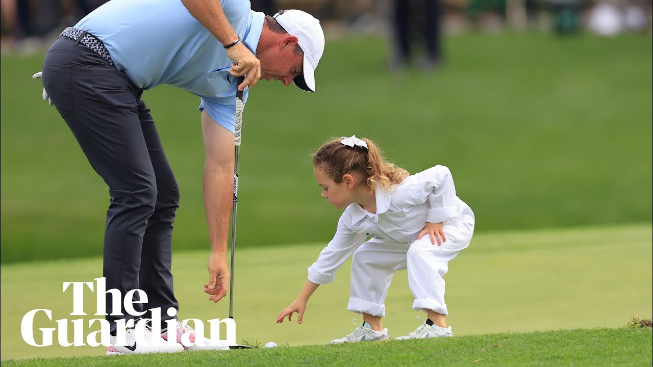 Rory McIlroy’s four-year-old daughter Poppy sinks putt at Augusta