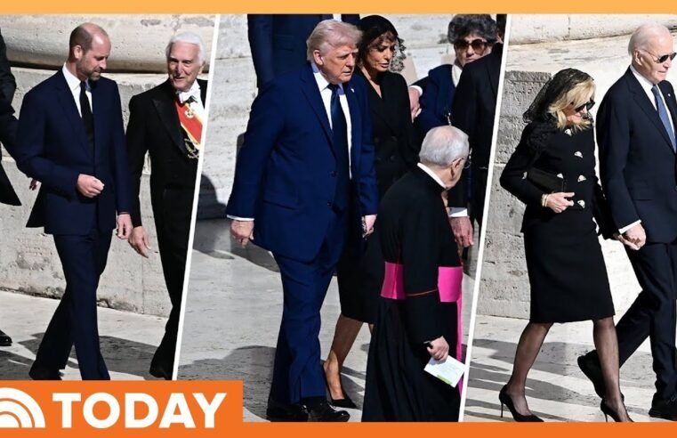 Trump, Biden and other dignitaries attend Pope Francis’ funeral