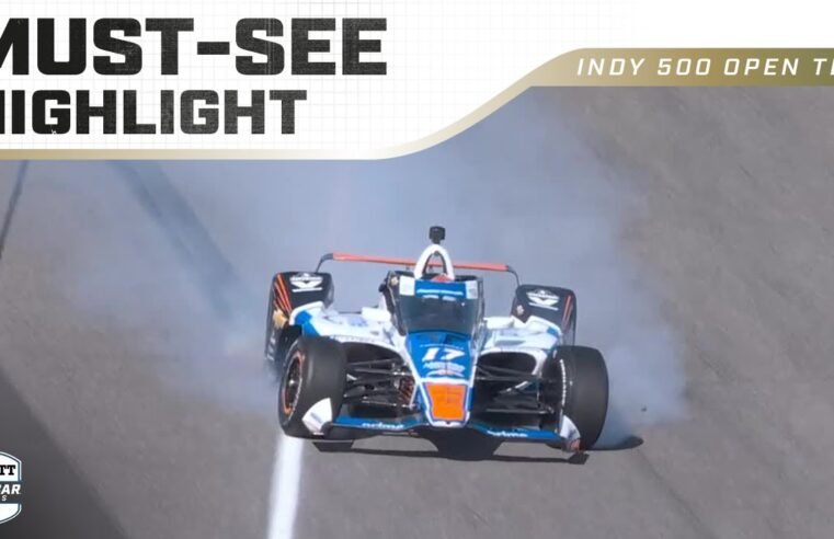 Kyle Larson crashes during Indy 500 Open Test | INDYCAR