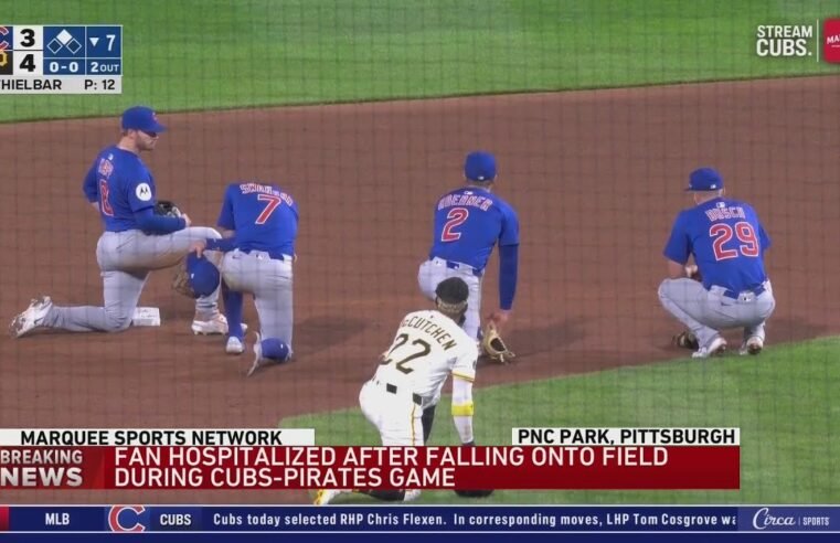 Fan falls from 21-foot Clemente Wall at PNC Park in Pittsburgh during Cubs-Pirates game