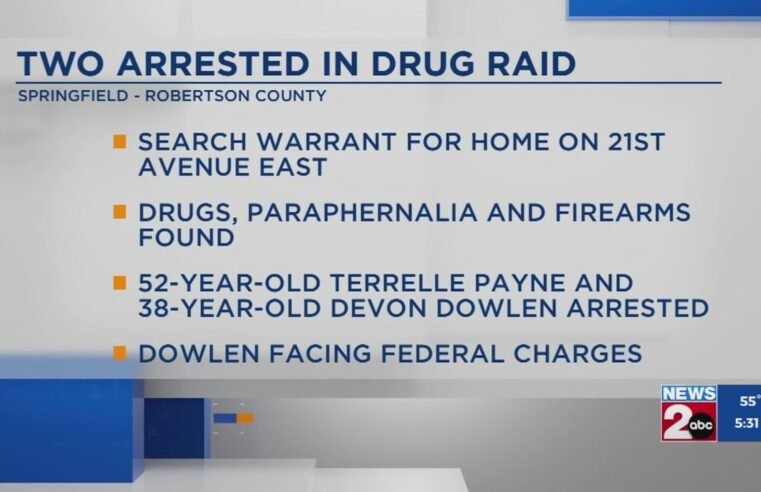 2 arrested after drug raid in Robertson County