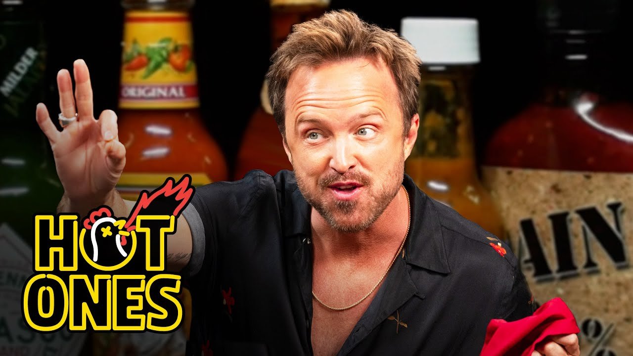 Aaron Paul Gets Broken Bad While Eating Spicy Wings | Hot Ones