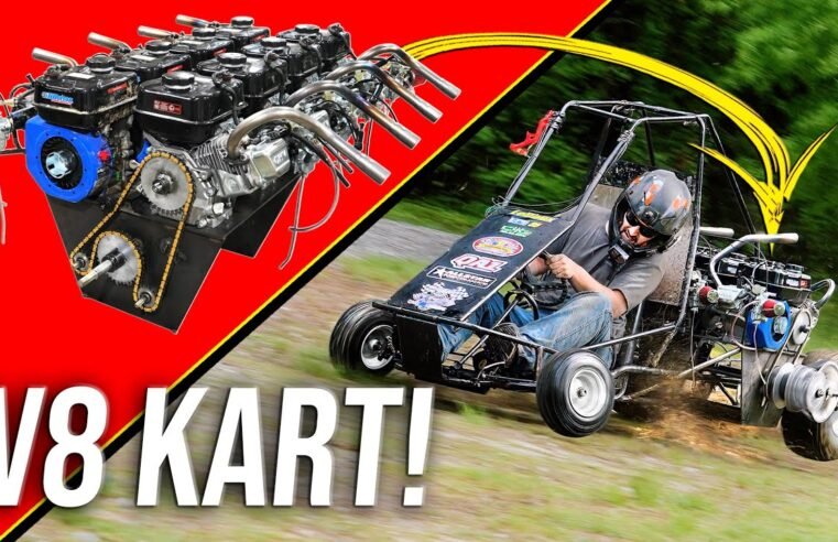 We Built a Custom V8 Engine and Installed It on a Go Kart (Weighs 900 POUNDS)!