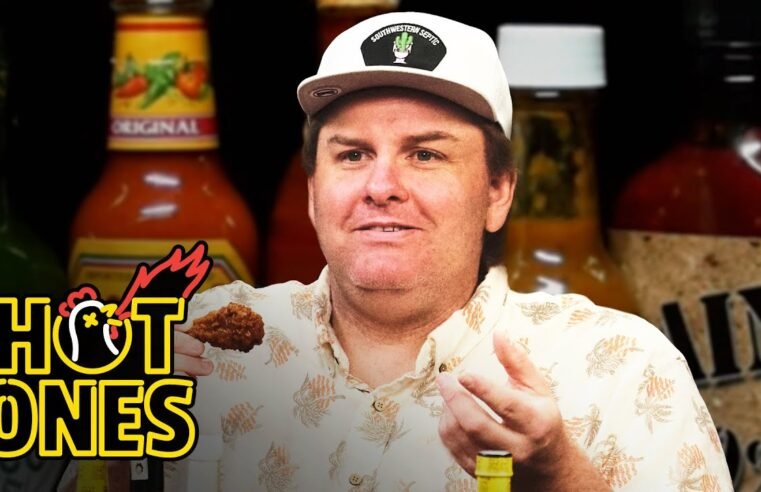 Tim Dillon Helps Himself to More Milk While Eating Spicy Wings | Hot Ones