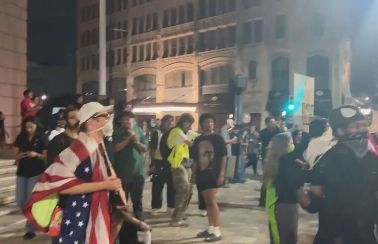 Protestors take over streets of Downtown San Antonio, speak out against ICE operations