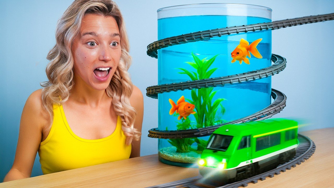 I Built a Giant LEGO Railway for my Pets!