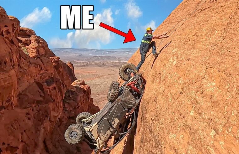They Launched Off A Cliff… Driver Lucky To Be Alive!