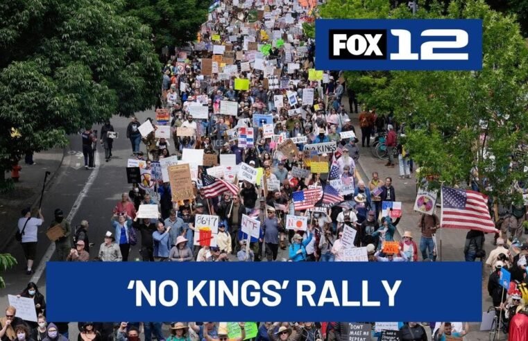 Thousands protest in Downtown Portland for ‘No Kings’ rally against Trump administration