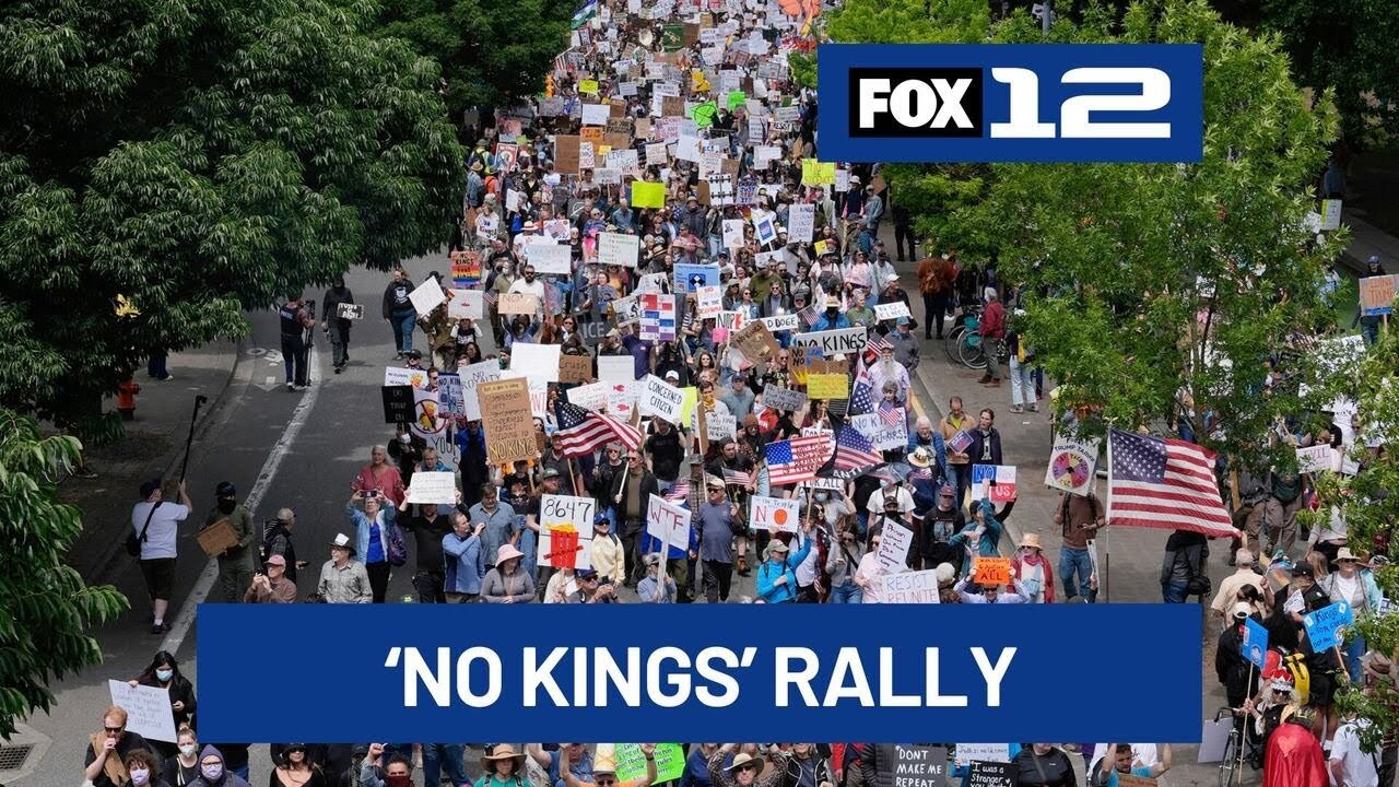 Thousands protest in Downtown Portland for ‘No Kings’ rally against Trump administration
