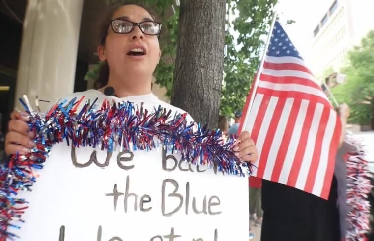 Protesters and Trump supporters choose dialogue over division