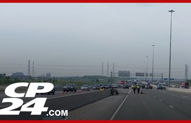 Fatal crash shuts down stretch of Highway 401 in Milton