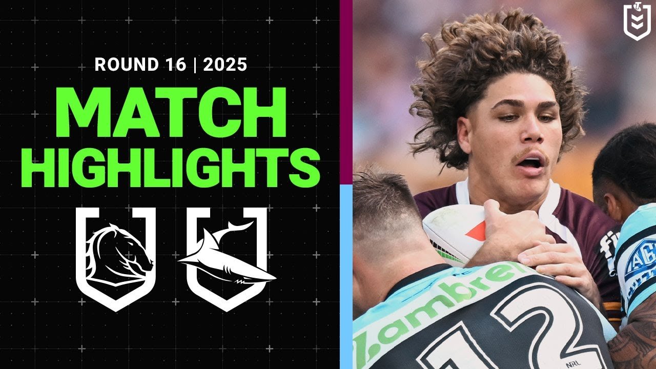 2025 NRL Match Highlights | Broncos v Sharks | Round 16