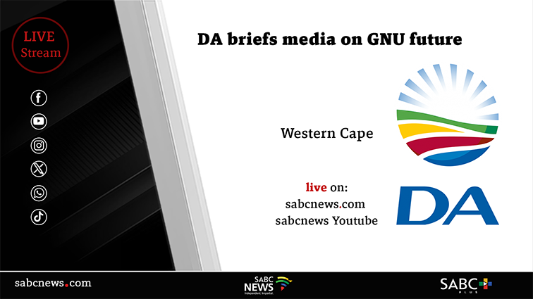 LIVE | DA briefs media on GNU future – SABC News