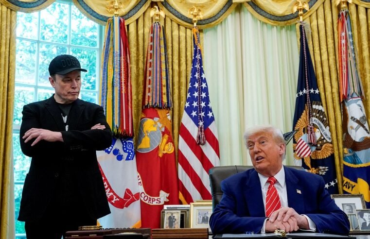 Trump, Musk feud escalates over tax bill; Tesla, DJT shares tumble – SABC News