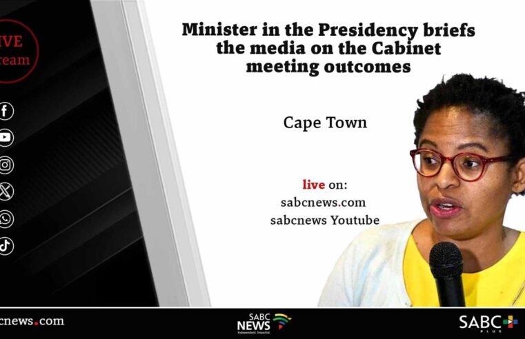 LIVE | Ntshavheni briefs the media on the Cabinet meeting outcomes