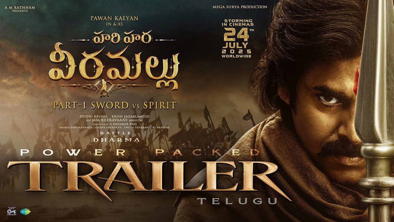 #HariHaraVeeraMallu – Trailer (Telugu) | PSPK | Nidhhi | MM Keeravaani | AM Rathnam | Jyothi Krisna