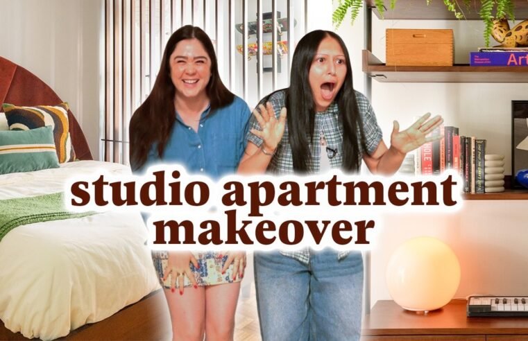 *EXTREME* 183 Sq Ft Studio Apartment Makeover | Retro Mid-Century Modern Style