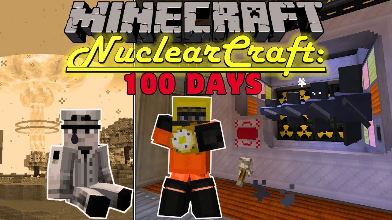 I Survived 100 Days Building a NUCLEAR FALLOUT BUNKER – NUCLEARCRAFT OVERHAUL in Minecraft Hardcore