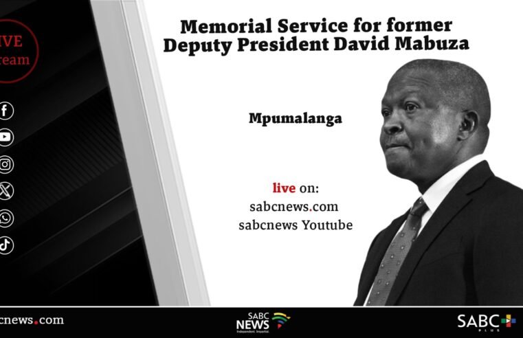 LIVE: Memorial Service for former Deputy President DD Mabuza