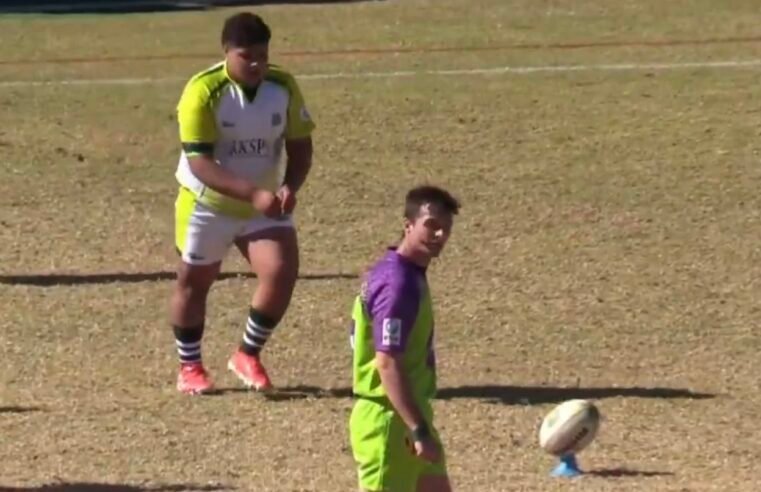 Schoolboy prop nails monster kick