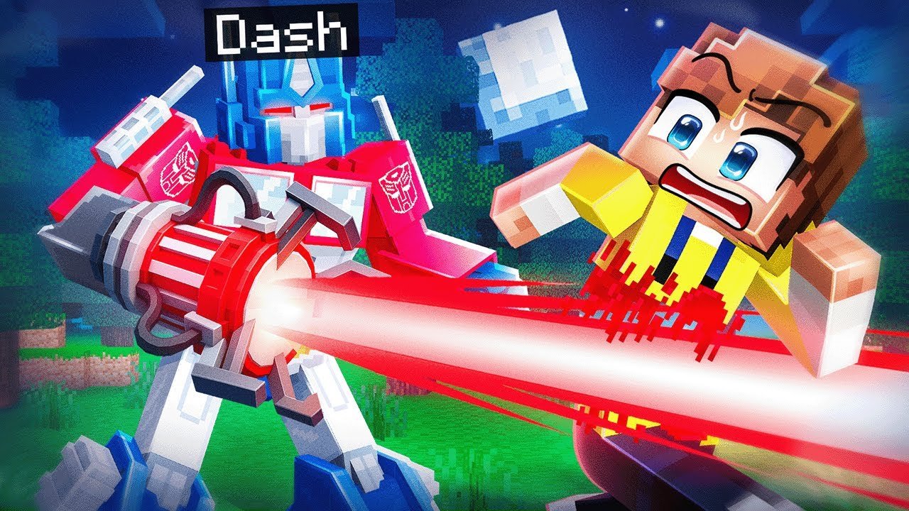 Playing As TRANSFORMERS To Troll My Friends in Minecraft…