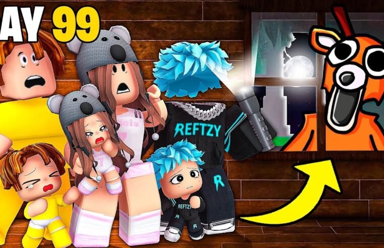 Surviving 99 DAYS In The Roblox Forest with my FAMILY..