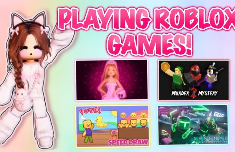 PLAYING GAMES ON ROBLOX *LIVE*