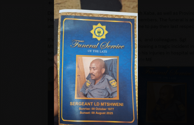 Murdered Mpumalanga police Sergeant laid to rest – SABC News