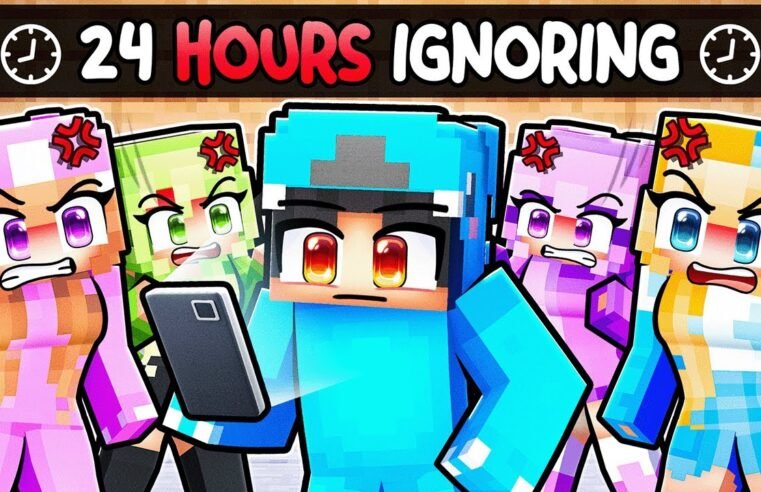 Ignoring MY CRAZY FAN GIRLS For 24 Hours In Minecraft!