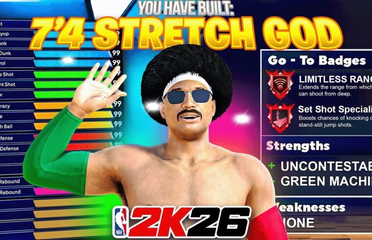 BEST STRETCH BIGMAN BUILD in NBA 2K26! LEGEND REBOUNDING + LIMITLESS RANGE! BEST CENTER BUILD 2K26!