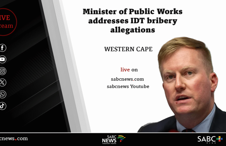 LIVE | Minister Macpherson addresses IDT bribery allegations