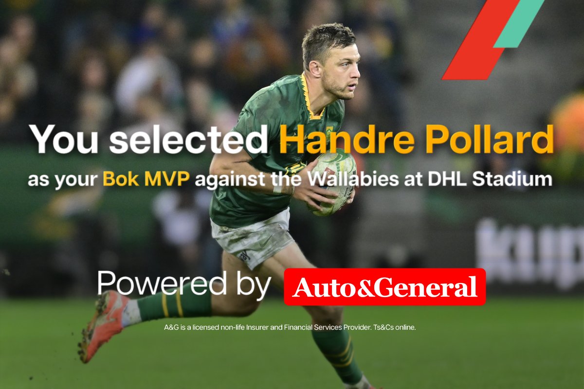 Pollard crowned Bok MVP in Cape Town win